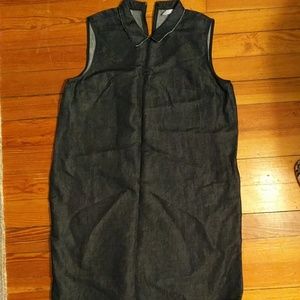 Denim collared dress
